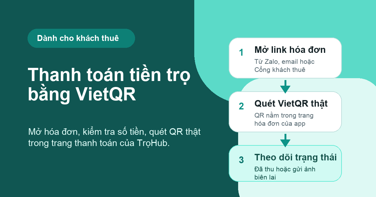 Thanh toán tiền trọ bằng VietQR